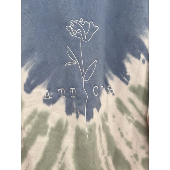 Atticus Crew Neck Fleece Pullover Sweatshirt sz M Medium NWOT Flower Graphic - Picture 3 of 12